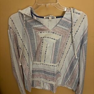 Light weight hoodie multicolor patchwork design